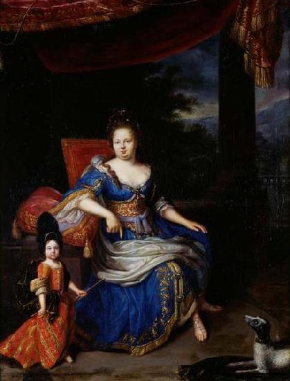 Constantijn Netscher Portrait de la princesse Palatine oil painting picture